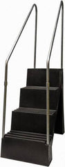 Diversified Plastics - 4 Steps, 6' 1-1/2"' High, Polypropylene Step Stand - 500 Lb Load Capacity, 22" Base Width - Industrial Tool & Supply