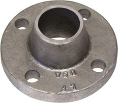 Latrobe Foundry - 1-1/4" Pipe, 4-5/8" OD, Weld Neck Aluminum Flange - 4 Holes, 1/2" Across Bolt Hole Centers, 150 psi, 2-1/4" Hub Length - Industrial Tool & Supply