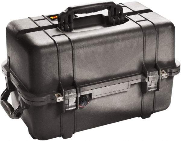 Pelican Products, Inc. - 12-47/64" Wide x 12-3/4" High, Clamshell Hard Case - Black, Polypropylene - Industrial Tool & Supply
