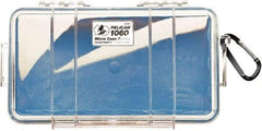 Pelican Products, Inc. - 5-9/16" Wide x 2-5/8" High, Clamshell Hard Case - Clear/Blue, Polycarbonate - Industrial Tool & Supply