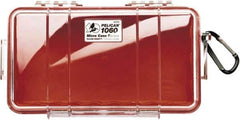 Pelican Products, Inc. - 5-9/16" Wide x 2-5/8" High, Clamshell Hard Case - Clear/Red, Polycarbonate - Industrial Tool & Supply