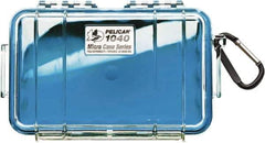 Pelican Products, Inc. - 5-1/16" Wide x 2-1/8" High, Clamshell Hard Case - Clear/Blue, Polycarbonate - Industrial Tool & Supply