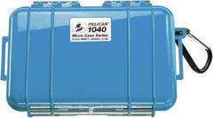 Pelican Products, Inc. - 5-1/16" Wide x 2-1/8" High, Clamshell Hard Case - Blue, Polycarbonate - Industrial Tool & Supply