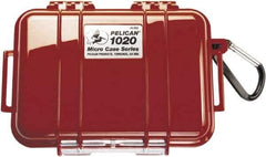 Pelican Products, Inc. - 4-3/4" Wide x 2-1/8" High, Clamshell Hard Case - Red, Polycarbonate - Industrial Tool & Supply