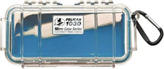 Pelican Products, Inc. - 3-7/8" Wide x 2-7/16" High, Clamshell Hard Case - Clear/Blue, Polycarbonate - Industrial Tool & Supply