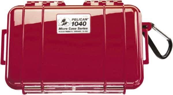 Pelican Products, Inc. - 5-1/16" Wide x 2-1/8" High, Clamshell Hard Case - Red, Polycarbonate - Industrial Tool & Supply