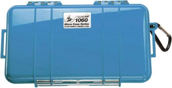 Pelican Products, Inc. - 5-9/16" Wide x 2-5/8" High, Clamshell Hard Case - Blue, Polycarbonate - Industrial Tool & Supply