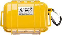 Pelican Products, Inc. - 4-1/16" Wide x 2-1/8" High, Clamshell Hard Case - Yellow, Polycarbonate - Industrial Tool & Supply