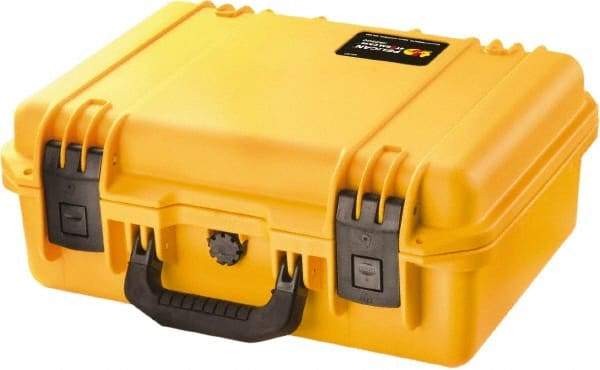 Pelican Products, Inc. - 12-45/64" Wide x 6-39/64" High, Clamshell Hard Case - Yellow, HPX High Performance Resin - Industrial Tool & Supply