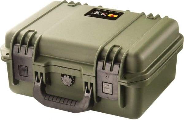 Pelican Products, Inc. - 11-13/32" Wide x 6-1/2" High, Clamshell Hard Case - Olive, HPX High Performance Resin - Industrial Tool & Supply
