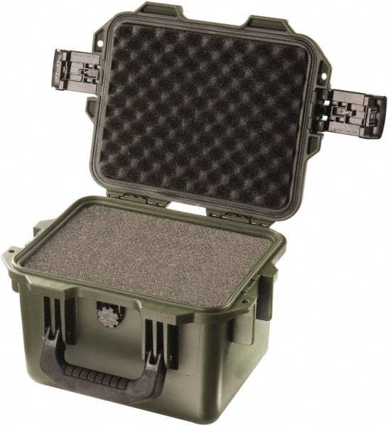 Pelican Products, Inc. - 9-51/64" Wide x 7-45/64" High, Clamshell Hard Case - Olive, HPX High Performance Resin - Industrial Tool & Supply