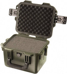 Pelican Products, Inc. - 9-51/64" Wide x 7-45/64" High, Clamshell Hard Case - Olive, HPX High Performance Resin - Industrial Tool & Supply