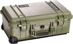 Pelican Products, Inc. - 13-13/16" Wide x 9" High, Clamshell Hard Case - Olive, Plastic - Industrial Tool & Supply