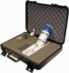 GfG - LEL, Oxygen, Carbon Monoxide, Hydrogen Sulfide Calibration Gas - Aluminum Cylinder, Includes Calibration Adapter, Tubing, 4-Way Calibration Gas, ABS Carrying Case & Fixed Flow Regulator - Industrial Tool & Supply