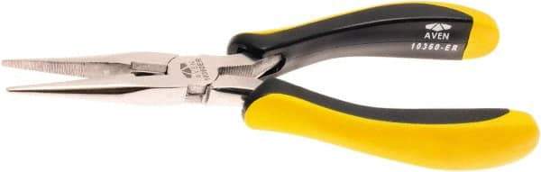 Aven - 6-1/2" OAL, 25/32" Jaw Length x 1-1/2" Jaw Width, Long Nose Side Cutting Multipurpose Pliers - Serrated Jaw, Pliers Head, Ergonomic Comfort Handles - Industrial Tool & Supply