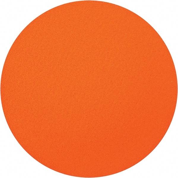 Norton - 12" Diam, 80 Grit Ceramic Adhesive PSA Disc - Coarse Grade, Orange, Y Weighted Backing, Flexible - Industrial Tool & Supply