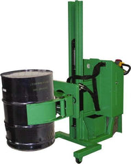 Valley Craft - 1,000 Lb Load Capacity, 30 & 55 Gal Drum Stacker/Rotator - 32" Wide x 78" High, 4 Steel Wheels - Industrial Tool & Supply