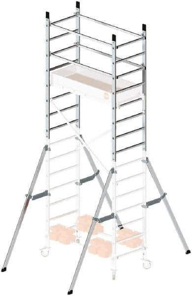 Hailo - Upper 7 Ft. Section Narrow Span Scaffolding - 5 Ft. Long, 441 Lbs. per Sq. Ft. Duty Rating - Industrial Tool & Supply