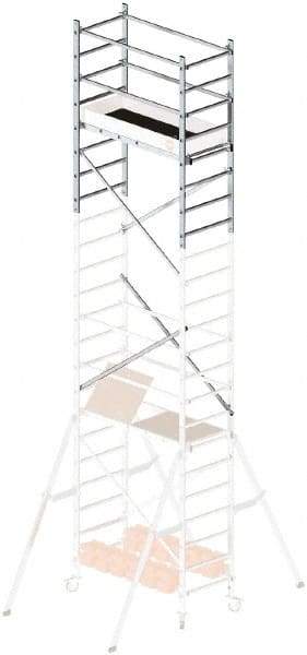 Hailo - Upper 6 Ft. 7 Inch Section Narrow Span Scaffolding - 5 Ft. Long, 441 Lbs. per Sq. Ft. Duty Rating - Industrial Tool & Supply