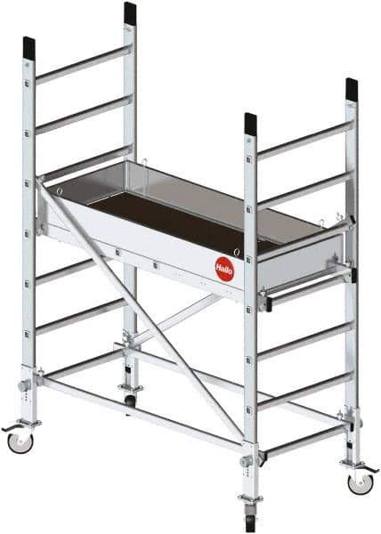 Hailo - Base Section Narrow Span Scaffolding - 5 Ft. Long, 441 Lbs. per Sq. Ft. Duty Rating - Industrial Tool & Supply