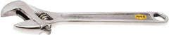Aven - 1-1/8" Jaw Capacity, 8" Standard Adjustable Wrench - Stainless Steel, Polished Finish, 8" OAL - Industrial Tool & Supply