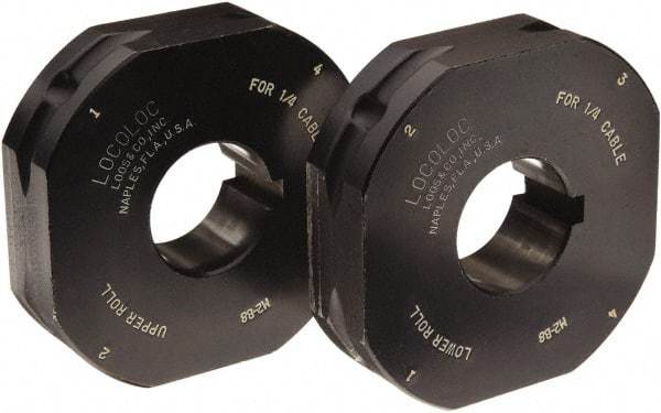 Loos & Co. - 1/4" Ball Terminal Roll Crimping Die - Metal/Black - Industrial Tool & Supply