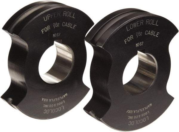 Loos & Co. - 3/32" Straight Shank Terminal Roll Crimping Die - Metal/Black - Industrial Tool & Supply