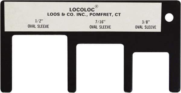 Loos & Co. - 3/8 to 1/2 Inch Range, Wire and Sheet Metal Gage - Use with Cable Sleeve Swaging - Industrial Tool & Supply