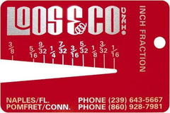 Loos & Co. - 1/16 to 3/8 Inch Range, Wire and Sheet Metal Gage - Use with Any Cable - Industrial Tool & Supply