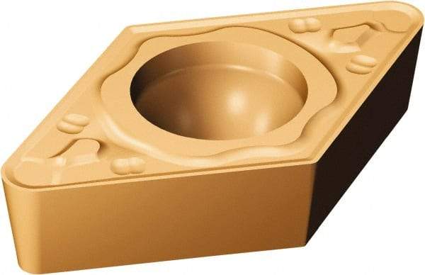 Sandvik Coromant - DCMT32.53 MR Grade 2035 Carbide Turning Insert - TiAlN/TiN Finish, 55° Diamond, 3/8" Inscr Circle, 5/32" Thick, 3/64" Corner Radius - Industrial Tool & Supply