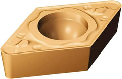 Sandvik Coromant - DCMT32.53 MR Grade 2035 Carbide Turning Insert - TiAlN/TiN Finish, 55° Diamond, 3/8" Inscr Circle, 5/32" Thick, 3/64" Corner Radius - Industrial Tool & Supply