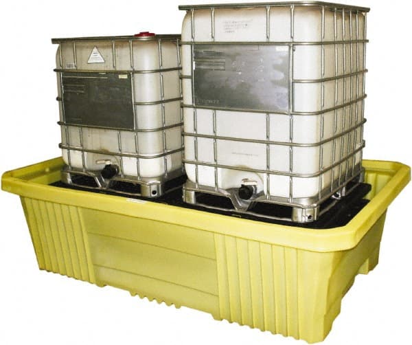 Enpac - IBC Sumps, Platforms & Decks Type: IBC Pallet w/Drain Number of Totes: 2 - Industrial Tool & Supply