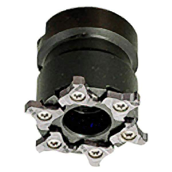Iscar - Shell Mount B Connection, 0.0472" Cutting Width, 80mm Cutter Diam, 1-1/16" Hole Diam, 11 Tooth Indexable Slotting Cutter - TRIB-SM Toolholder, TRI Insert - Industrial Tool & Supply