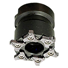 Iscar - Shell Mount B Connection, 0.0472" Cutting Width, 80mm Cutter Diam, 1-1/16" Hole Diam, 11 Tooth Indexable Slotting Cutter - TRIB-SM Toolholder, TRI Insert - Industrial Tool & Supply