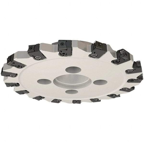 Iscar - Shell Mount B Connection, 0.5512" Cutting Width, 1-1/16" Depth of Cut, 100mm Cutter Diam, 1-1/16" Hole Diam, 6 Tooth Indexable Slotting Cutter - FDN-CALN11 Toolholder, LNHT 1106 PN-N HT, LNHT 1106 PN-R HT Insert - Industrial Tool & Supply