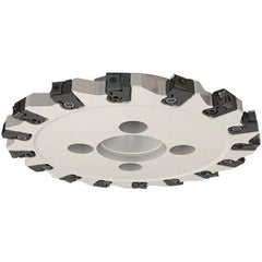 Iscar - Shell Mount B Connection, 0.5512" Cutting Width, 1-1/16" Depth of Cut, 100mm Cutter Diam, 1-1/16" Hole Diam, 6 Tooth Indexable Slotting Cutter - FDN-CALN11 Toolholder, LNHT 1106 PN-N HT, LNHT 1106 PN-R HT Insert - Industrial Tool & Supply