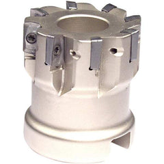 Iscar - 12 Inserts, 2-1/2" Cut Diam, 1" Arbor Diam, 0.303" Max Depth of Cut, Indexable Square-Shoulder Face Mill - 0° Lead Angle, 1-3/4" High, HP AN.. 07.. Insert Compatibility, Series Heliplus - Industrial Tool & Supply