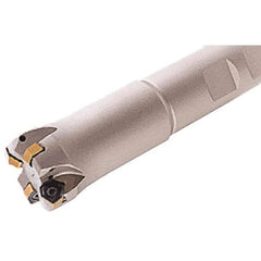 Iscar - 32mm Cut Diam, 0.039" Max Depth, 25mm Shank Diam, Cylindrical Shank Indexable High-Feed End Mill - Screw Holding Method, H600 WXCU 05 Insert, FF EWX-05 Toolholder, Through Coolant - Industrial Tool & Supply