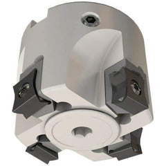 Iscar - 4 Inserts, 50mm Cut Diam, 16mm Arbor Diam, 5mm Max Depth of Cut, Indexable Square-Shoulder Face Mill - 0° Lead Angle, 40mm High, LN.. 1106.. Insert Compatibility, Through Coolant, Series AluTang - Industrial Tool & Supply