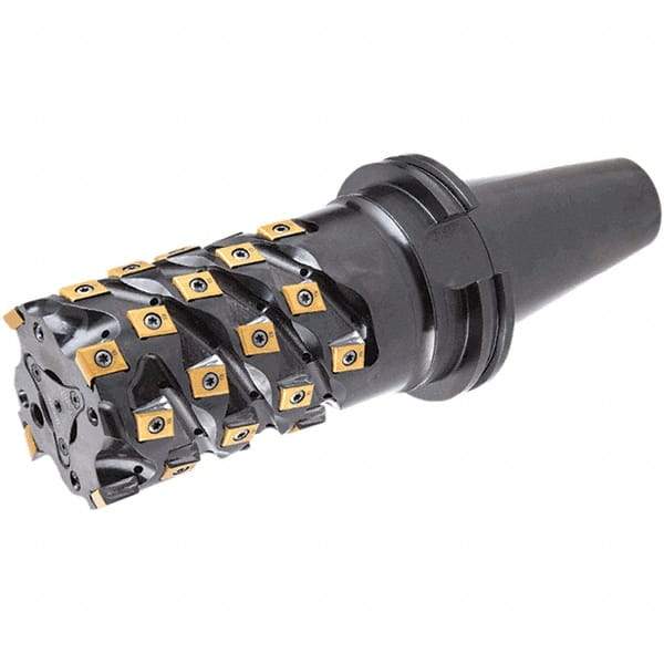 Iscar - 143.6mm Cut Diam, 40mm Arbor Hole, 19mm Max Depth of Cut, 65° Indexable Chamfer & Angle Face Mill - 6 Inserts, T465 LN.T 2212ZN.. Insert, Right Hand Cut, Series Helitang - Industrial Tool & Supply