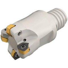 Iscar - 25mm Cut Diam, 0.031" Max Depth, T15 Modular Connection Indexable High-Feed End Mill - Screw Holding Method, H600 WXCU Insert, FF EWX-MM Toolholder, Through Coolant - Industrial Tool & Supply