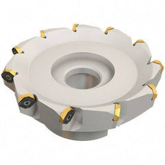 Iscar - 59.4mm Cut Diam, 22mm Arbor Hole, 4.6mm Max Depth of Cut, 50° Indexable Chamfer & Angle Face Mill - 5 Inserts, IQ845 SYHU 07.. Insert, Right Hand Cut, Through Coolant, Series DoveIQMill - Industrial Tool & Supply