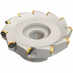 Iscar - 72.4mm Cut Diam, 22mm Arbor Hole, 4.6mm Max Depth of Cut, 50° Indexable Chamfer & Angle Face Mill - 5 Inserts, IQ845 SYHU 07.. Insert, Right Hand Cut, Through Coolant, Series DoveIQMill - Industrial Tool & Supply