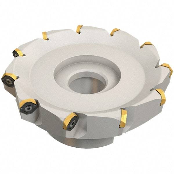 Iscar - 72.4mm Cut Diam, 22mm Arbor Hole, 4.6mm Max Depth of Cut, 50° Indexable Chamfer & Angle Face Mill - 7 Inserts, IQ845 SYHU 07.. Insert, Right Hand Cut, Through Coolant, Series DoveIQMill - Industrial Tool & Supply