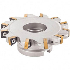 Iscar - Shell Mount B Connection, 0.7087" Cutting Width, 1.7717" Depth of Cut, 160mm Cutter Diam, 1.5748" Hole Diam, 14 Tooth Indexable Slotting Cutter - FDN-XN13 Toolholder, XNMU 13 Insert - Industrial Tool & Supply