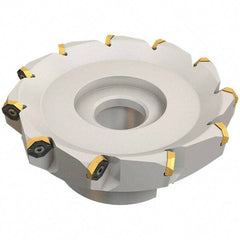 Iscar - 109.4mm Cut Diam, 32mm Arbor Hole, 4.6mm Max Depth of Cut, 50° Indexable Chamfer & Angle Face Mill - 10 Inserts, IQ845 SYHU 07.. Insert, Right Hand Cut, Through Coolant, Series DoveIQMill - Industrial Tool & Supply