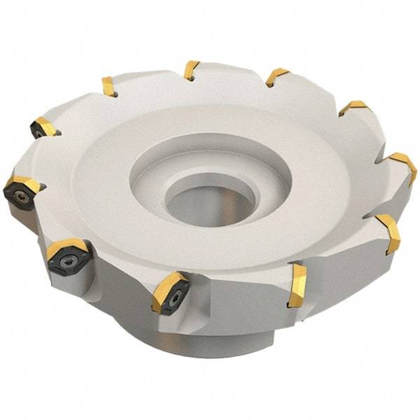 Iscar - 169.4mm Cut Diam, 40mm Arbor Hole, 4.6mm Max Depth of Cut, 50° Indexable Chamfer & Angle Face Mill - 15 Inserts, IQ845 SYHU 07.. Insert, Right Hand Cut, Series DoveIQMill - Industrial Tool & Supply