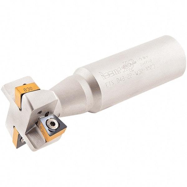 Iscar - 48mm Cutting Diam 22mm Cutting Width, 32mm Shank Diam, Indexable T-Slot Cutter - Insert Style XNMU 13, 130mm OAL, 4 Flutes - Industrial Tool & Supply