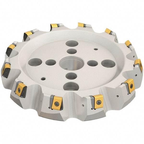 Iscar - 183.2mm Cut Diam, 40mm Arbor Hole, 19mm Max Depth of Cut, 65° Indexable Chamfer & Angle Face Mill - 7 Inserts, T465 LN.T 2212ZN.. Insert, Right Hand Cut, Series Helitang - Industrial Tool & Supply