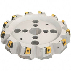 Iscar - 183.2mm Cut Diam, 40mm Arbor Hole, 19mm Max Depth of Cut, 65° Indexable Chamfer & Angle Face Mill - 9 Inserts, T465 LN.T 2212ZN.. Insert, Right Hand Cut, Series Helitang - Industrial Tool & Supply